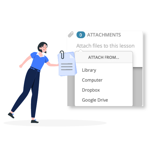 Attachments added to a record.